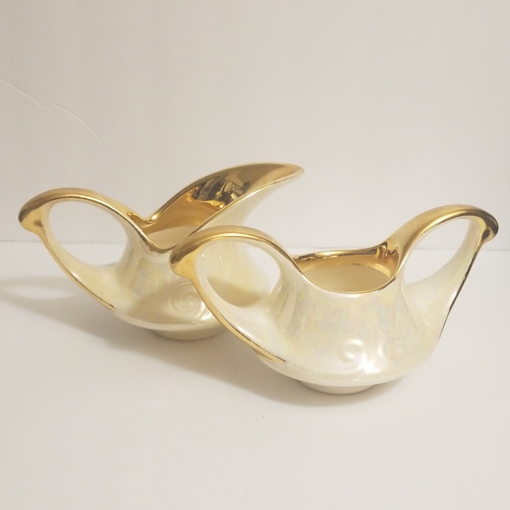 Vintage  22Kt Rimmed Sugar and Cream bowls